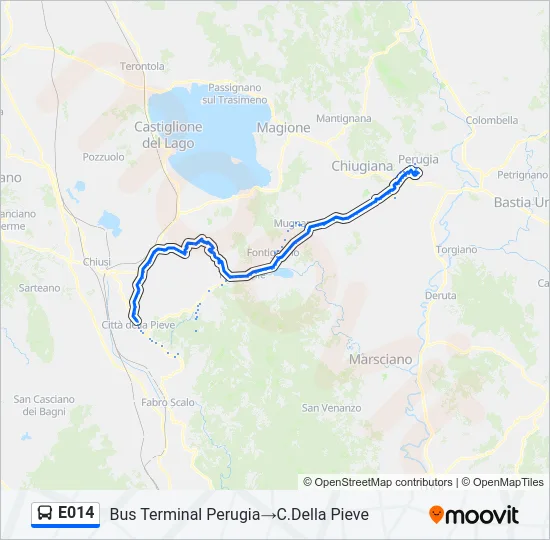 E014 Bus Line Map