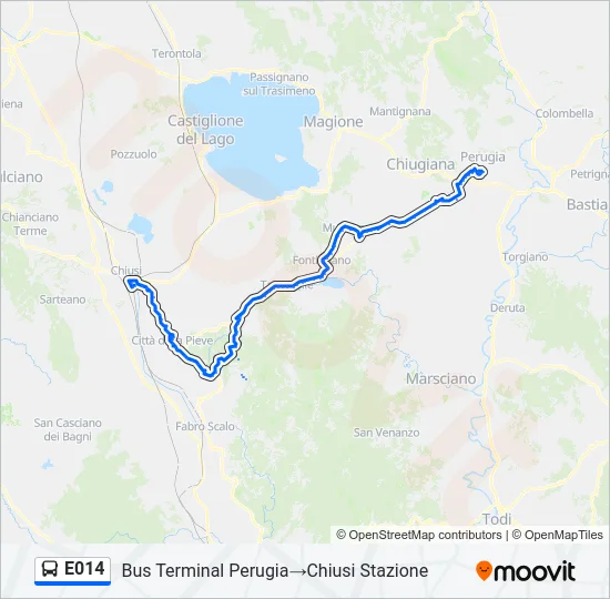 E014 Bus Line Map