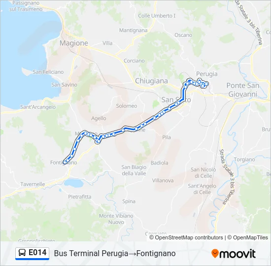 E014 Bus Line Map