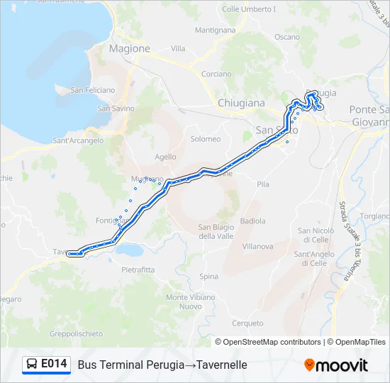 E014 Bus Line Map