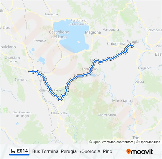 E014 Bus Line Map