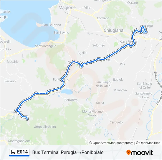 E014 Bus Line Map