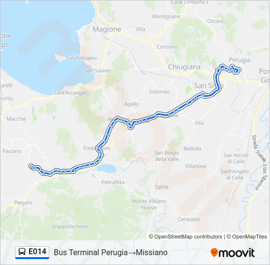 E014 Bus Line Map