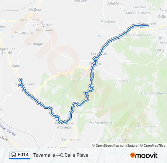 E014 Bus Line Map