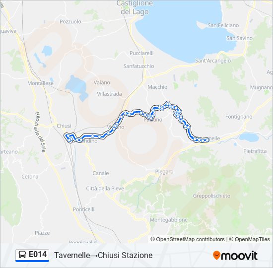 E014 bus Line Map