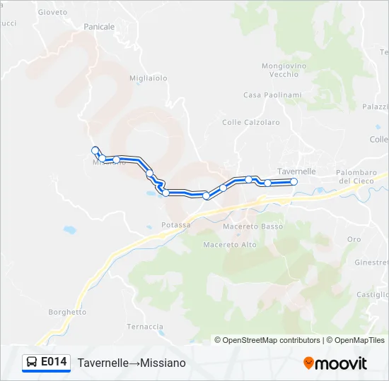 E014 Bus Line Map