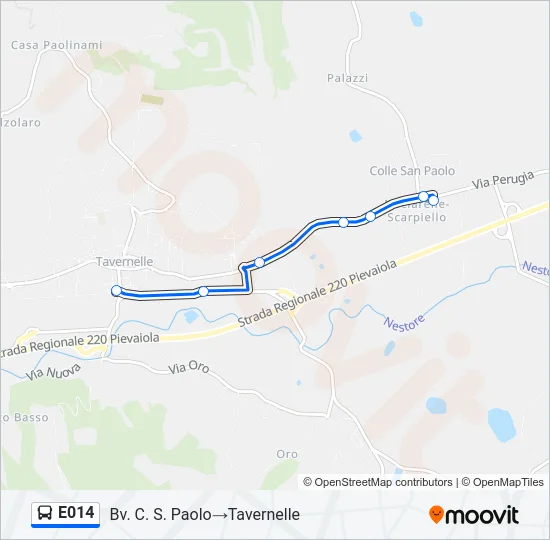 E014 Bus Line Map