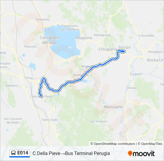 E014 Bus Line Map
