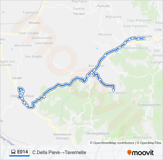 E014 Bus Line Map