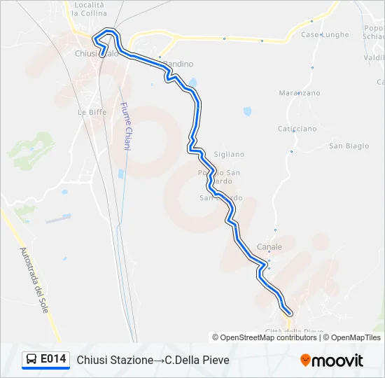E014 Bus Line Map