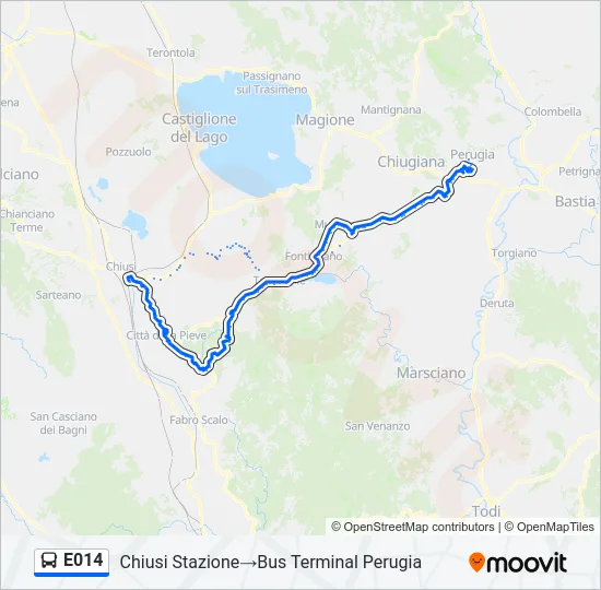 E014 Bus Line Map
