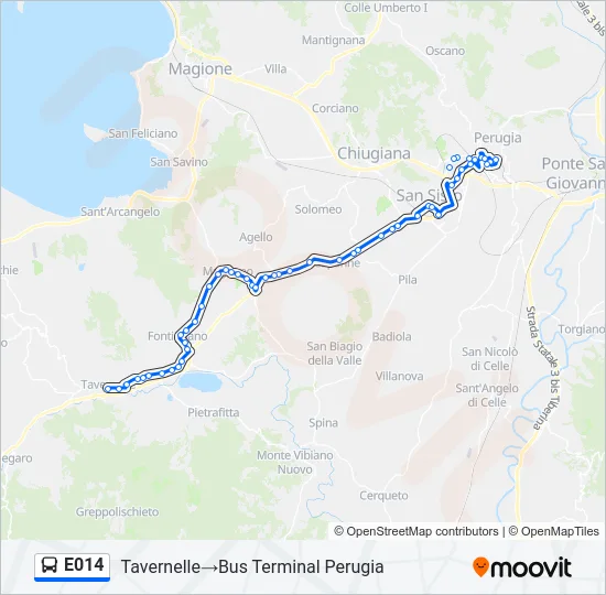 E014 Bus Line Map