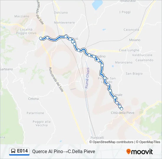 E014 Bus Line Map