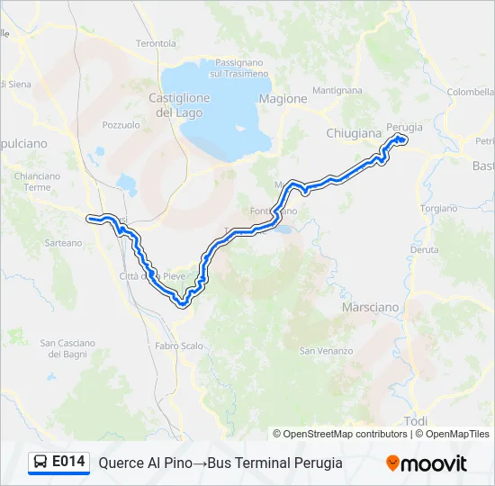 E014 Bus Line Map