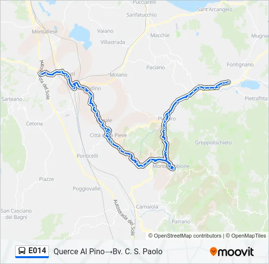 E014 Bus Line Map