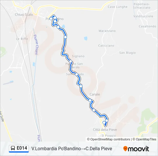 E014 Bus Line Map