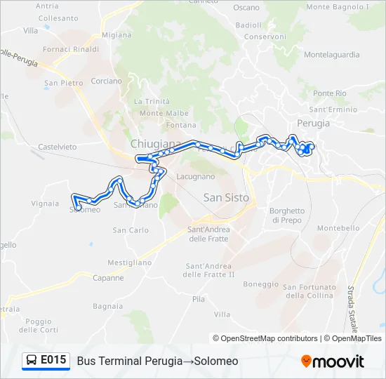 E015 Bus Line Map