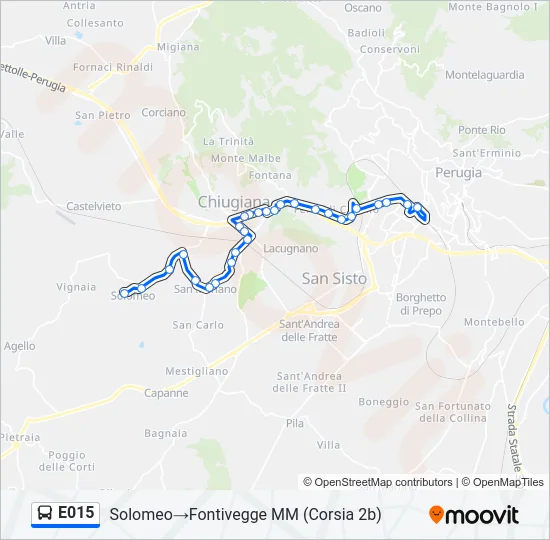 E015 Bus Line Map