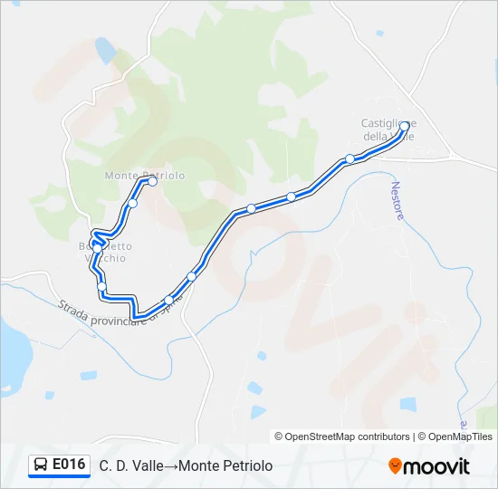 E016 Bus Line Map