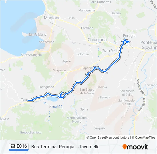 E016 Bus Line Map