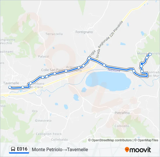 E016 Bus Line Map