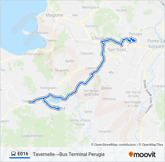 E016 Bus Line Map