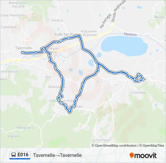 E016 Bus Line Map