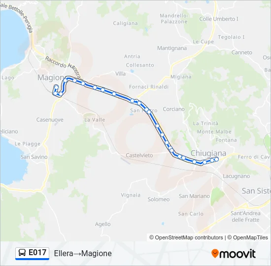 E017 Bus Line Map