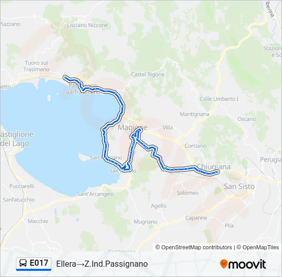 E017 Bus Line Map