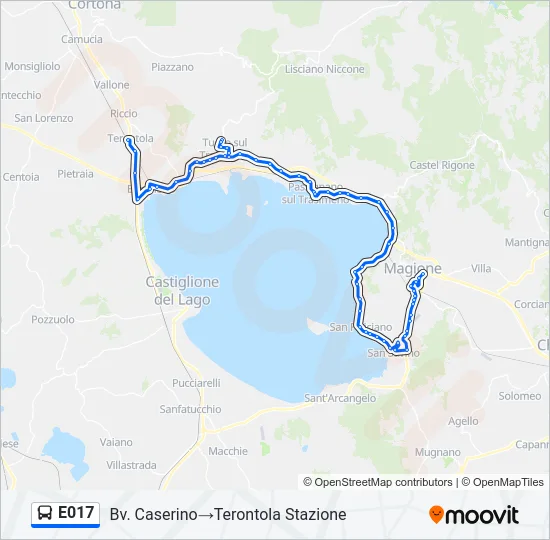 E017 Bus Line Map