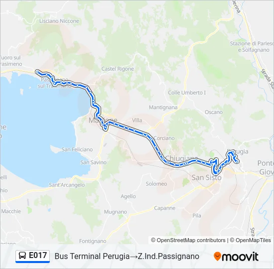 E017 Bus Line Map