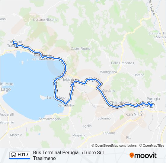 E017 bus Line Map