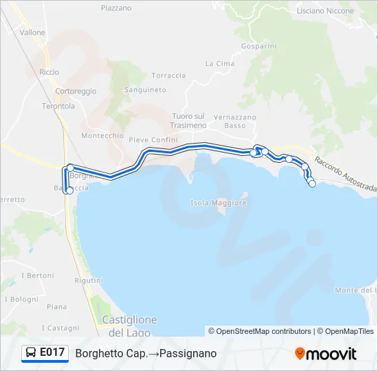 E017 Bus Line Map