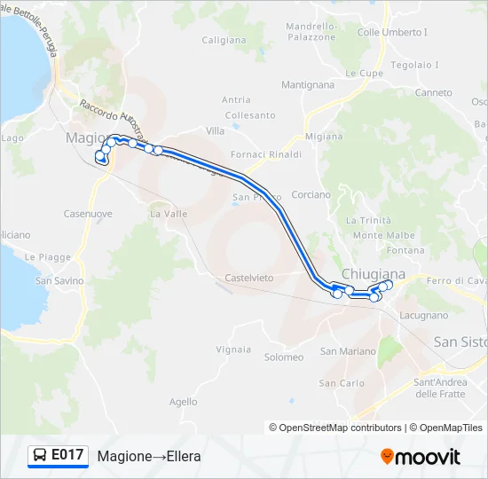 E017 Bus Line Map