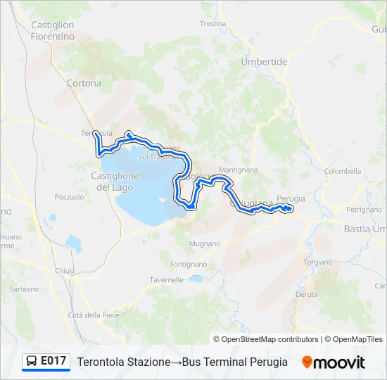 E017 Bus Line Map