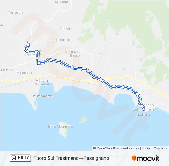 E017 Bus Line Map