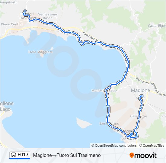 E017 bus Line Map