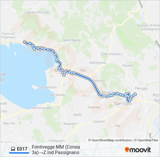 E017 Bus Line Map