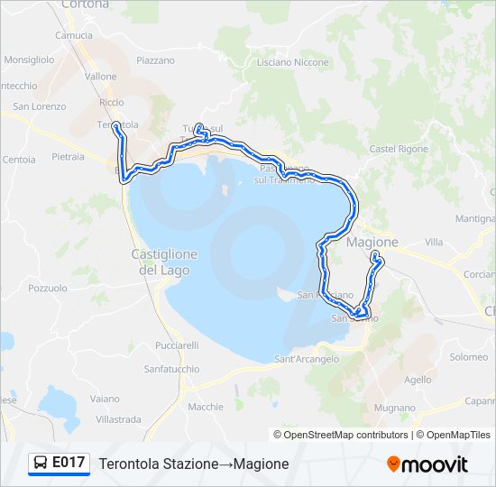 E017 bus Line Map