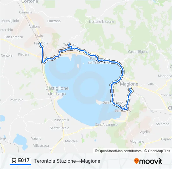 E017 Bus Line Map