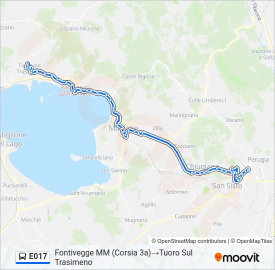 E017 Bus Line Map