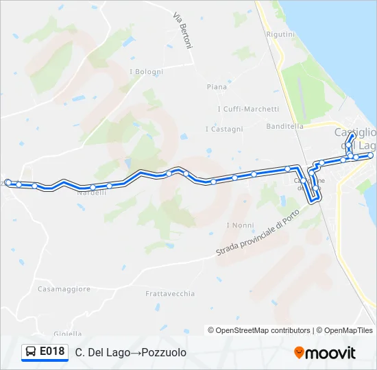 E018 Bus Line Map
