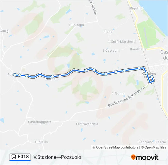 E018 Bus Line Map