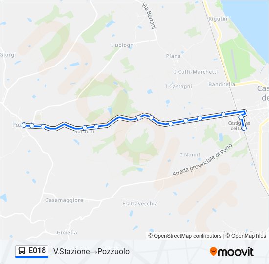 E018 bus Line Map