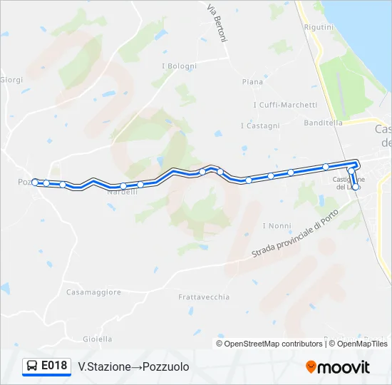 E018 Bus Line Map