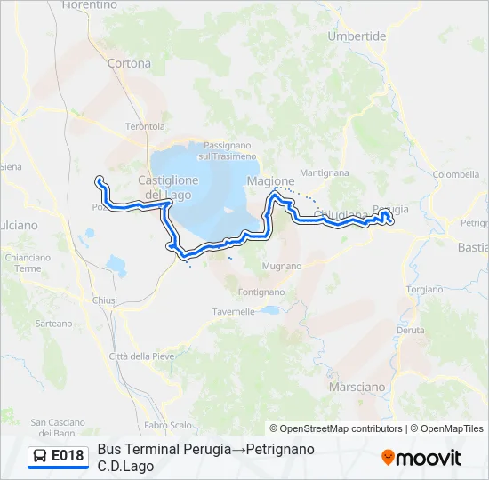 E018 Bus Line Map