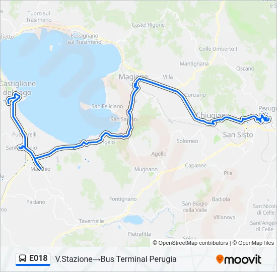 E018 Bus Line Map