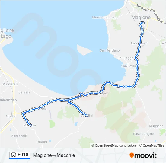 E018 Bus Line Map