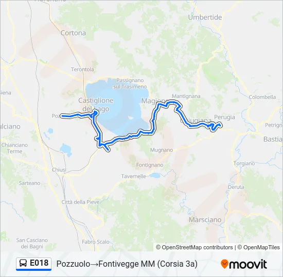 E018 Bus Line Map
