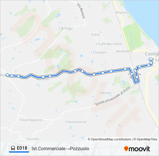 E018 Bus Line Map
